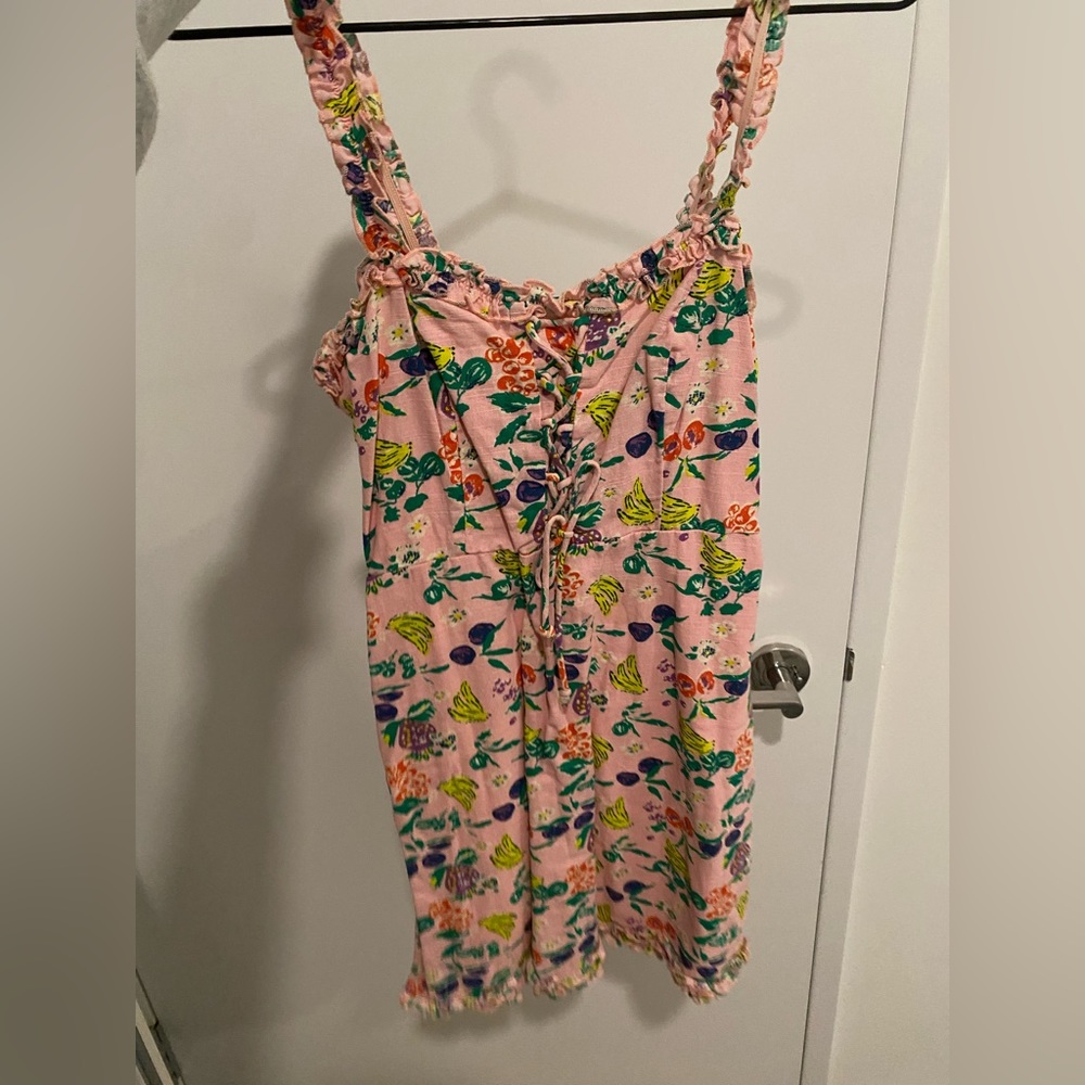 Pink fruit mini dress from urban outfitters